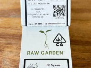 Raw Garden Live Resin Sauce packaging with product label and branding, available for delivery in Covina, CA through Wee-Delivery.com